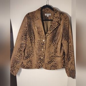 Birch Hill Animal Print Women's Jacket Size Lg #725